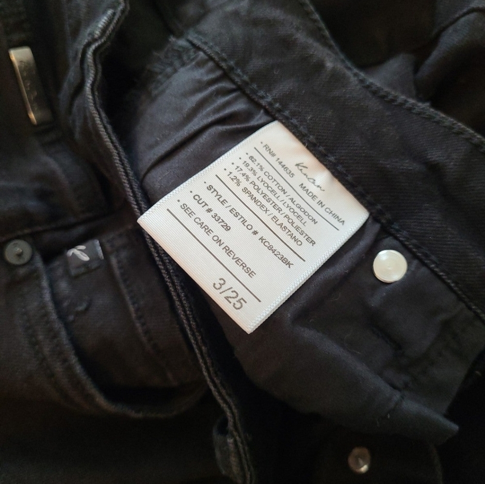 Women's Kancan Black Denim Jeans Size 3 / 25 - Picture 7 of 9
